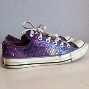 converse purple sequin